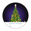 Decorated Christmas Tree Big Circle To From Hang Tag